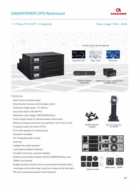 Sampul katalog Rackmount K900 — 1–3 kVA